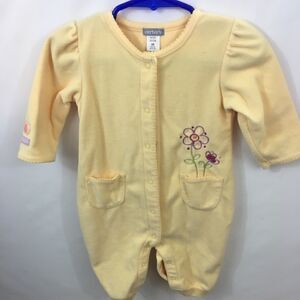 Carter’s Overalls Sleeper 9 mo Girls Yellow Soft